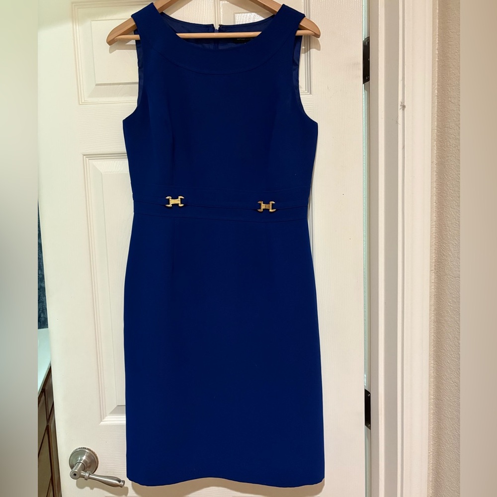 Tahari Blue Midi Dress